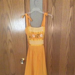 Yellow sun dress.